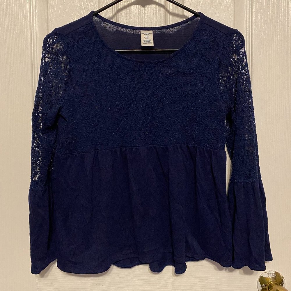 Arizona girls blue lace blouse
